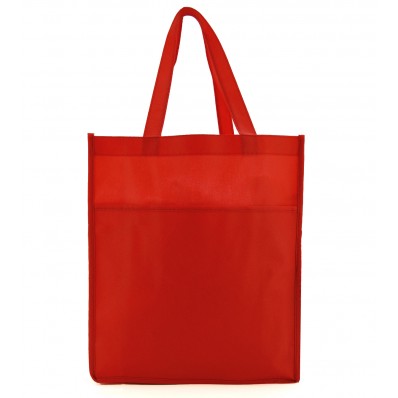 Recyclable Non-Woven Tote with Side Pocket
