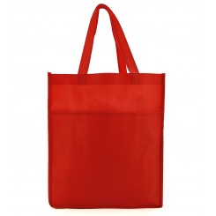 Recyclable Non-Woven Tote with Side Pocket